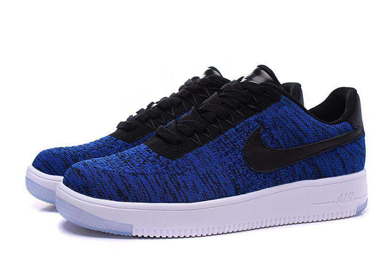 nike air force 1 flyknit bleu