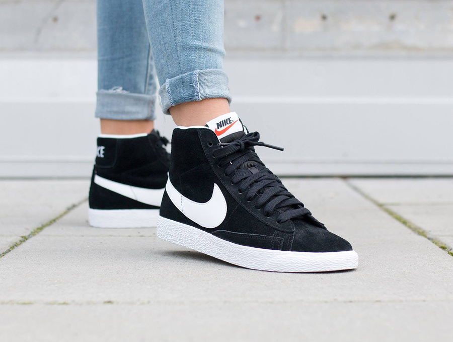 nike blazer femme noir et bleu